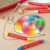 Creioane colorate cerate triunghiulare 12 culori/set FABER-CASTELL